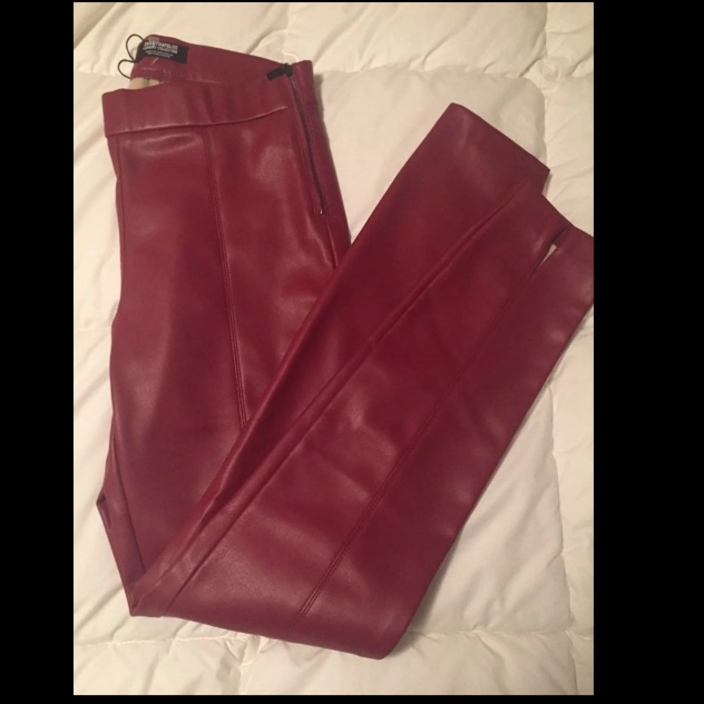Zara faux leather pants. NWOT